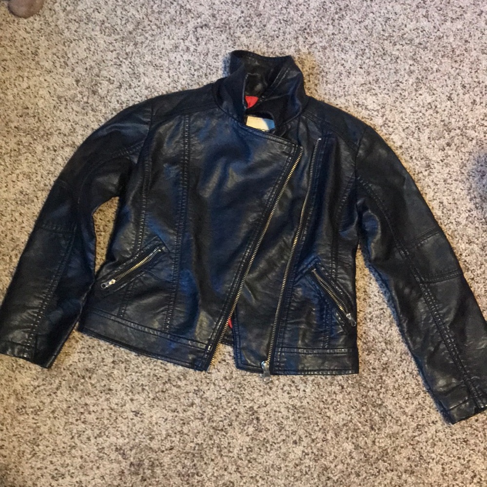 Girls Youth Leather Jacket